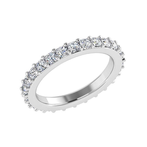 Round Diamond Eternity Band Ring 18K Gold (1.10 ct. tw.) - Thenetjeweler