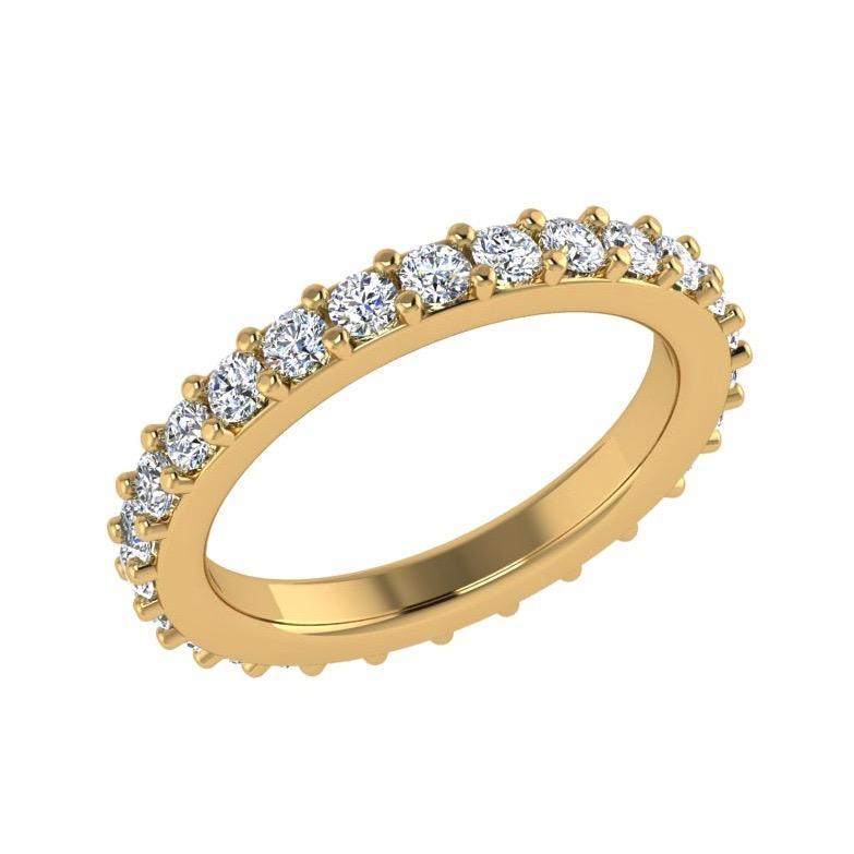 Round Diamond Eternity Band Ring 18K Gold (1.10 ct. tw.) - Thenetjeweler