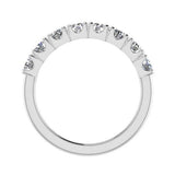 8 Diamond Semi Eternity Ring 18K Gold (0.80 ct.tw) - Thenetjeweler