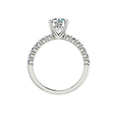 Round Diamond Engagement Ring with Side Stones (0.36 carat wt) - Thenetjeweler