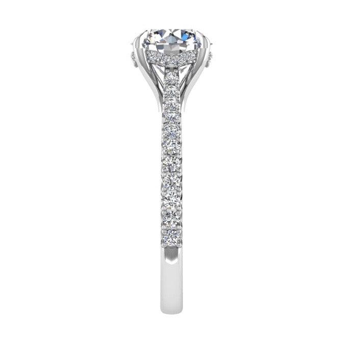 Round Diamond Side Stone Engagement Ring (0.26 ct. tw) - Thenetjeweler