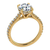 Round Diamond Side Stone Engagement Ring (0.26 ct. tw) - Thenetjeweler