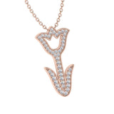Diamond Tulip Pendant - Thenetjeweler
