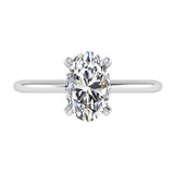 Oval Diamond Solitaire Engagement Ring - Thenetjeweler