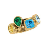 Birthstone Stacking Rings Gold - Thenetjeweler