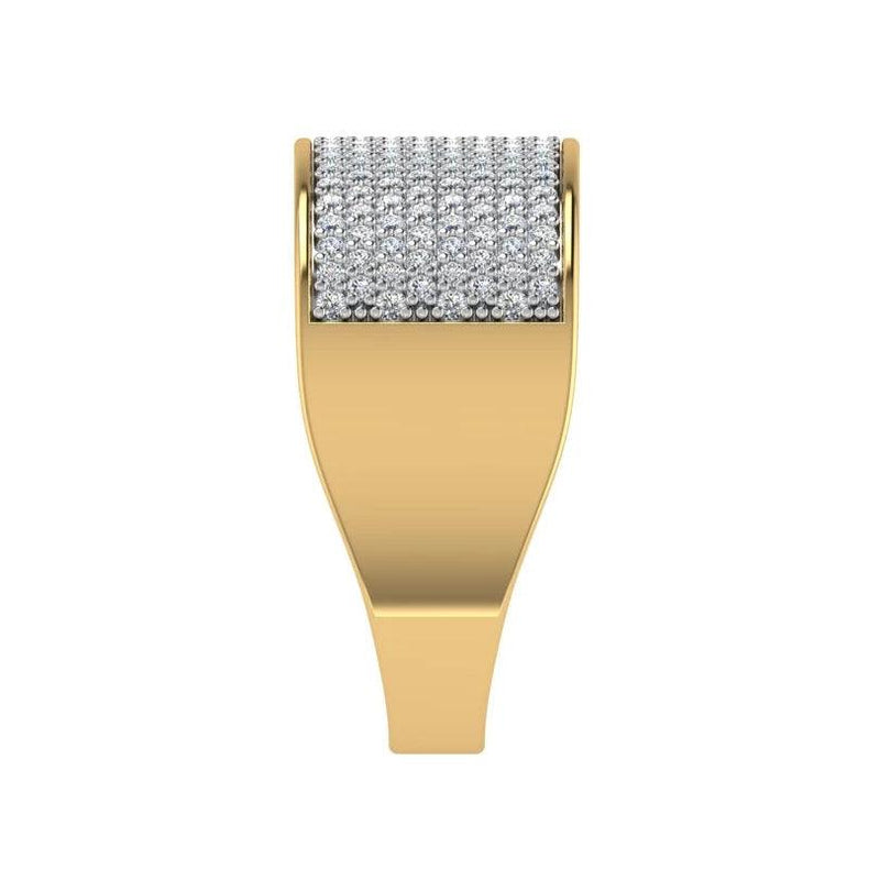 Pave Diamond Band Yellow Gold 14k 0.75 ct.tw - Thenetjeweler