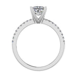 princess cut diamond engagement ring white gold (0.12 ct. tw) - Thenetjeweler