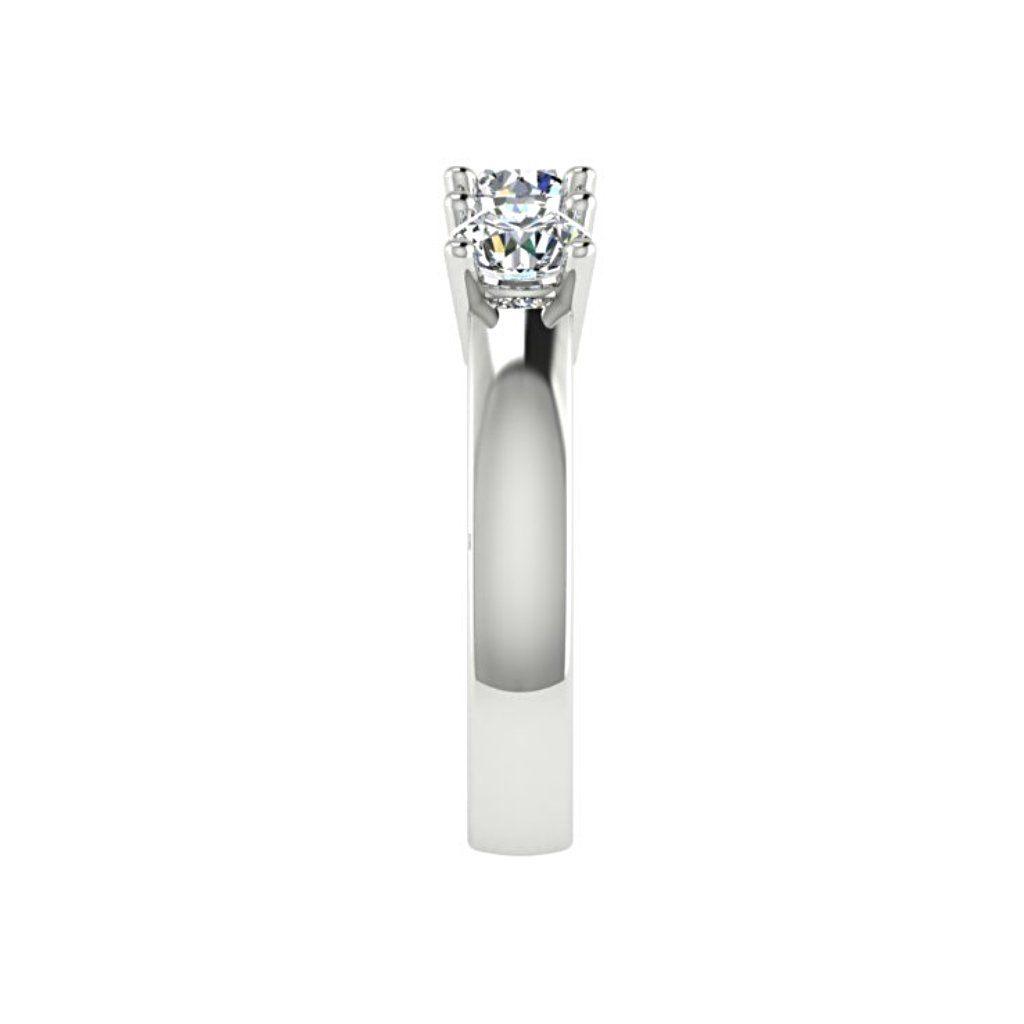 Three Stone Engagement Ring 18K Gold - Thenetjeweler