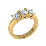 Three Stone Engagement Ring 18K Gold - Thenetjeweler