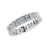 Emerald Cut Diamond Eternity Ring 18K Gold (3.68 ct. tw.) - Thenetjeweler