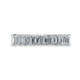 Emerald Cut Diamond Eternity Ring 18K Gold (3.68 ct. tw.) - Thenetjeweler