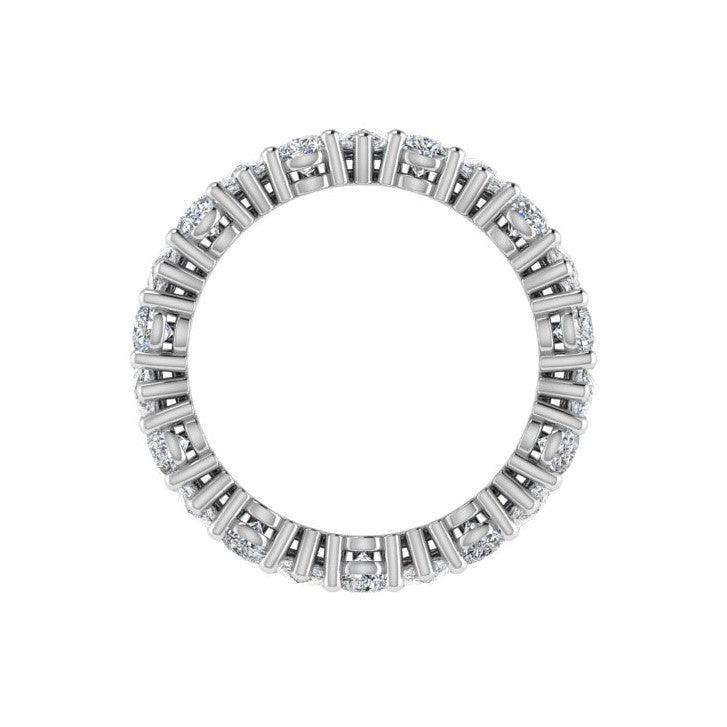 Pear Cut Diamond Eternity Ring 18K White Gold 5.50 ct.tw. - Thenetjeweler