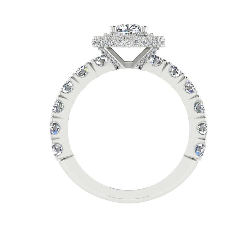 Double Halo Diamond Engagement Ring (1.50 ct.tw) - Thenetjeweler