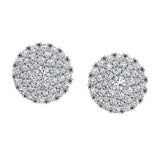 Halo Diamond Pave Stud Earrings - Thenetjeweler