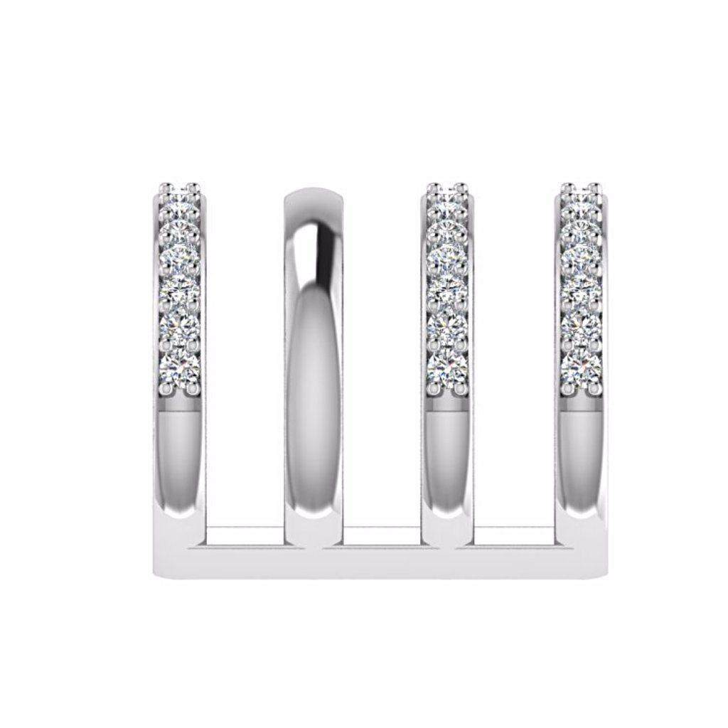 Multi Band Diamond Ring 18K Gold - Thenetjeweler
