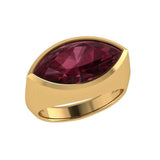 Garnet Gemstone Marquise Ring 14K Gold - Thenetjeweler