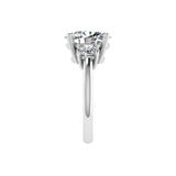 Oval Three Stone Diamond Engagement Ring 0.53 ct. t.w - Thenetjeweler