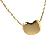 Puffed Heart Pendant Necklace 18K Gold - Thenetjeweler