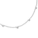 Star Diamond Necklace 14K White Gold - Thenetjeweler