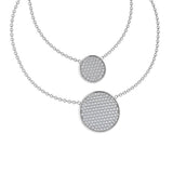 Pave Diamond Circle Pendants 18K Gold - Thenetjeweler