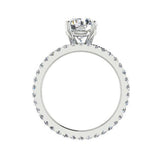 Diamond Engagement Ring and Eternity Bands Set 18K White Gold - Thenetjeweler