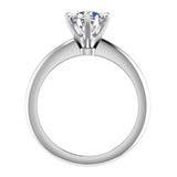 6 Prong Round Diamond Solitaire Engagement Ring 18K Gold - Thenetjeweler