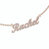 Personalized Name Necklace Rachel with Diamonds 14K Gold - Thenetjeweler