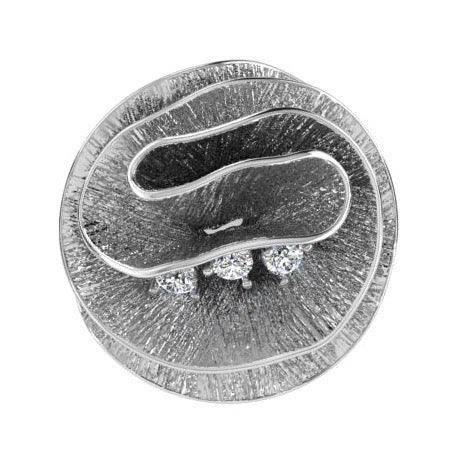 Rose Shaped Diamond Ring 18K White Gold - Thenetjeweler