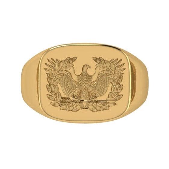 Eagle Signet Ring 14K Gold - Thenetjeweler
