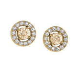 Round Illusion Diamond Stud Earrings - Thenetjeweler