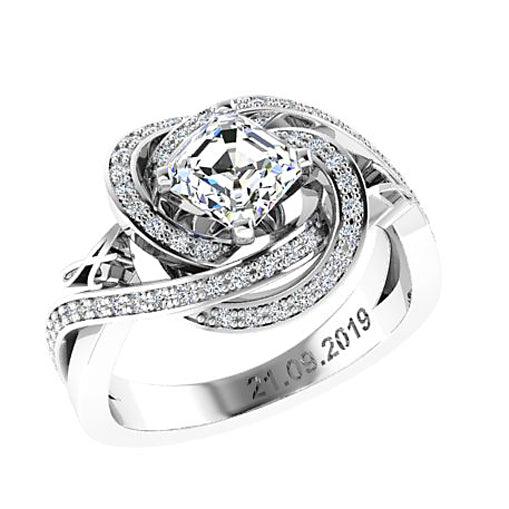 Radiant Diamond Ring White Gold - Thenetjeweler