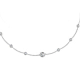 Bezel Diamond Necklace Gold 18K 0.60ctd - Thenetjeweler