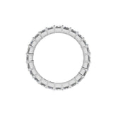 Emerald Cut Diamond Eternity Ring 18K White Gold 3.01 ct.t.w. - Thenetjeweler