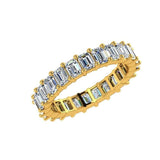 Emerald Cut Diamond Eternity Ring 18K White Gold 3.01 ct.t.w. - Thenetjeweler