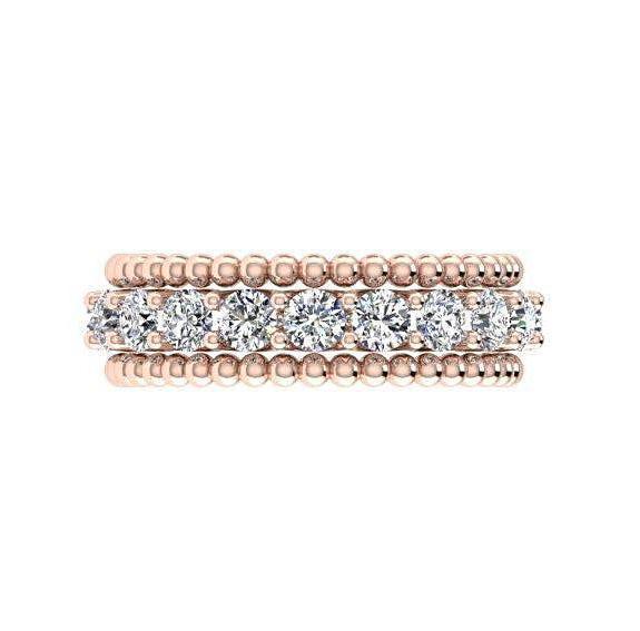Eternity Band with Spheres 14K Pink Gold - Thenetjeweler