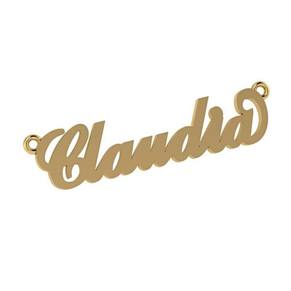 Personalized Name Necklace Claudia 14K Yellow Gold - Thenetjeweler