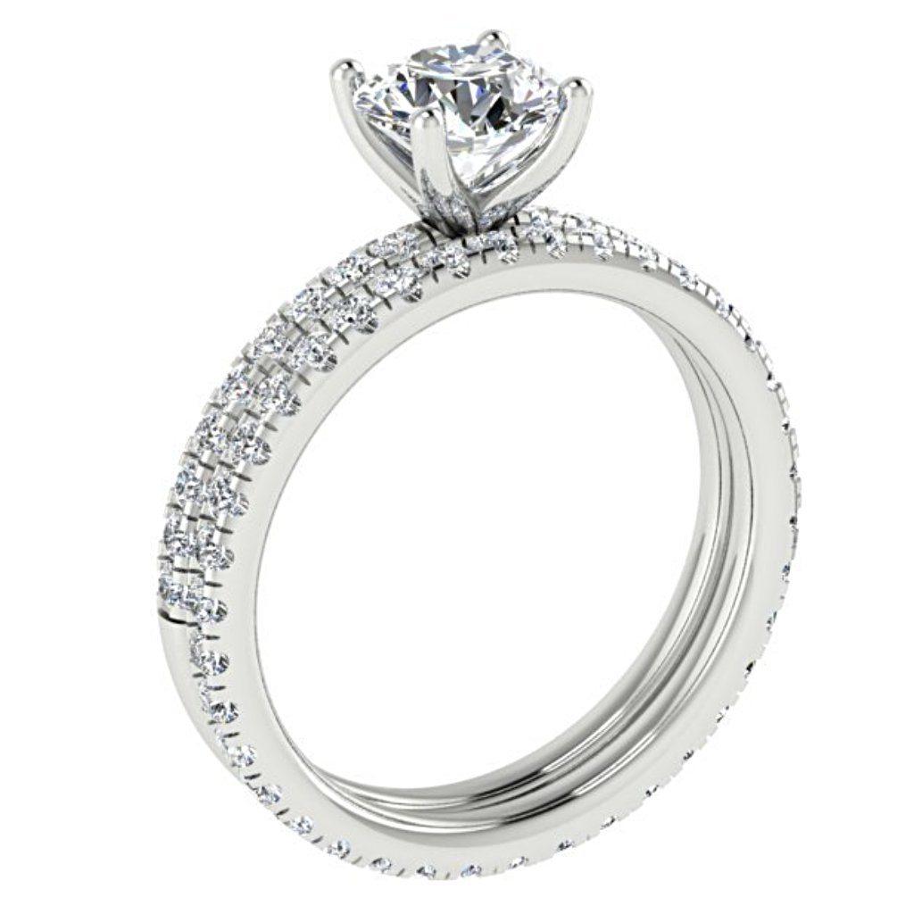 Diamond Eternity Ring Band 18K White Gold 0.57 carat tw - Thenetjeweler