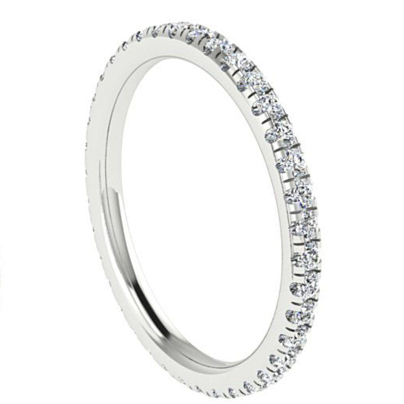 Diamond Eternity Ring Band 18K White Gold 0.57 carat tw - Thenetjeweler