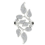 1.0 carat Diamond Leaf Ring 18K Rose Gold - Thenetjeweler