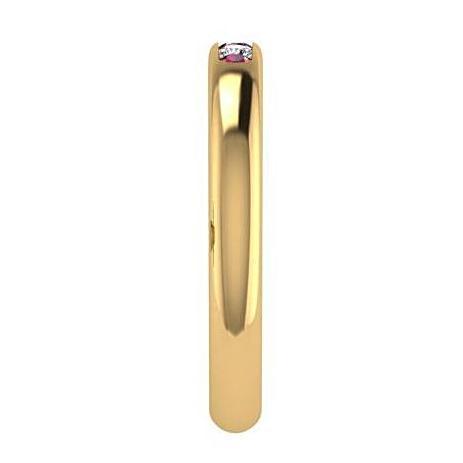 Ruby and Diamond Ring 14K Yellow Gold Band - Thenetjeweler