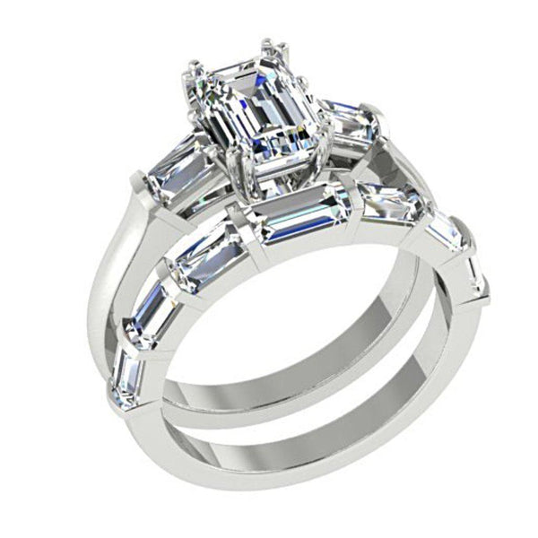 Baguette Diamond Semi Eternity Ring 18K Gold (1.50 ct. tw.) - Thenetjeweler