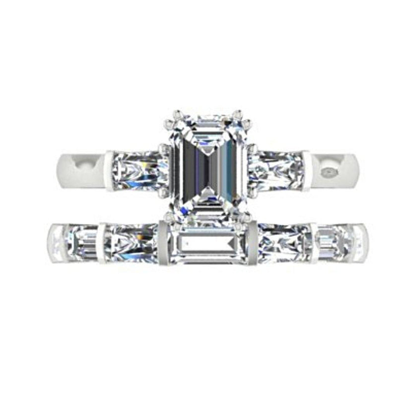 Baguette Diamond Semi Eternity Ring 18K Gold (1.50 ct. tw.) - Thenetjeweler