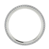Three Row Diamond Eternity Ring 18K White Gold - Thenetjeweler
