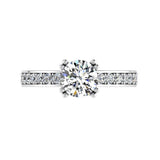 Round Diamond Engagement Ring 18K White Gold 0.36CT TDW - Thenetjeweler