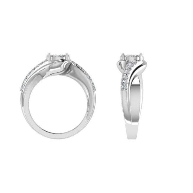Diamond Twist Cluster Ring - Thenetjeweler
