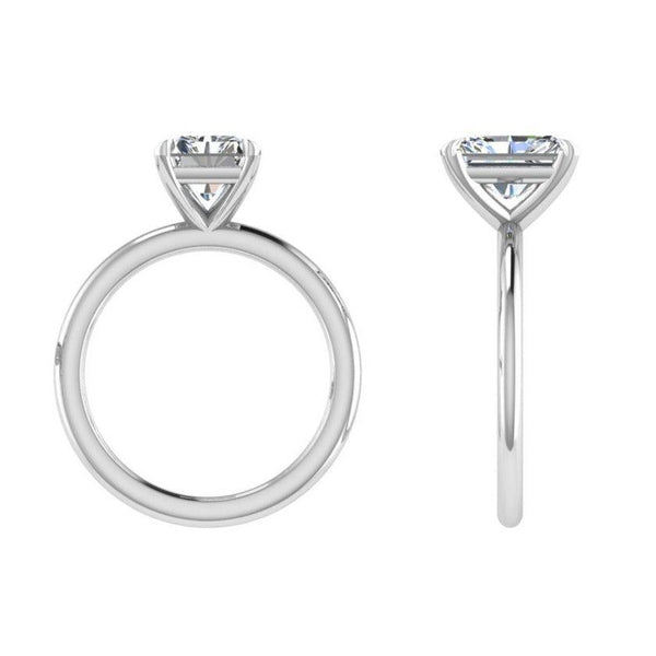 Radiant Diamond Solitaire Ring - Thenetjeweler