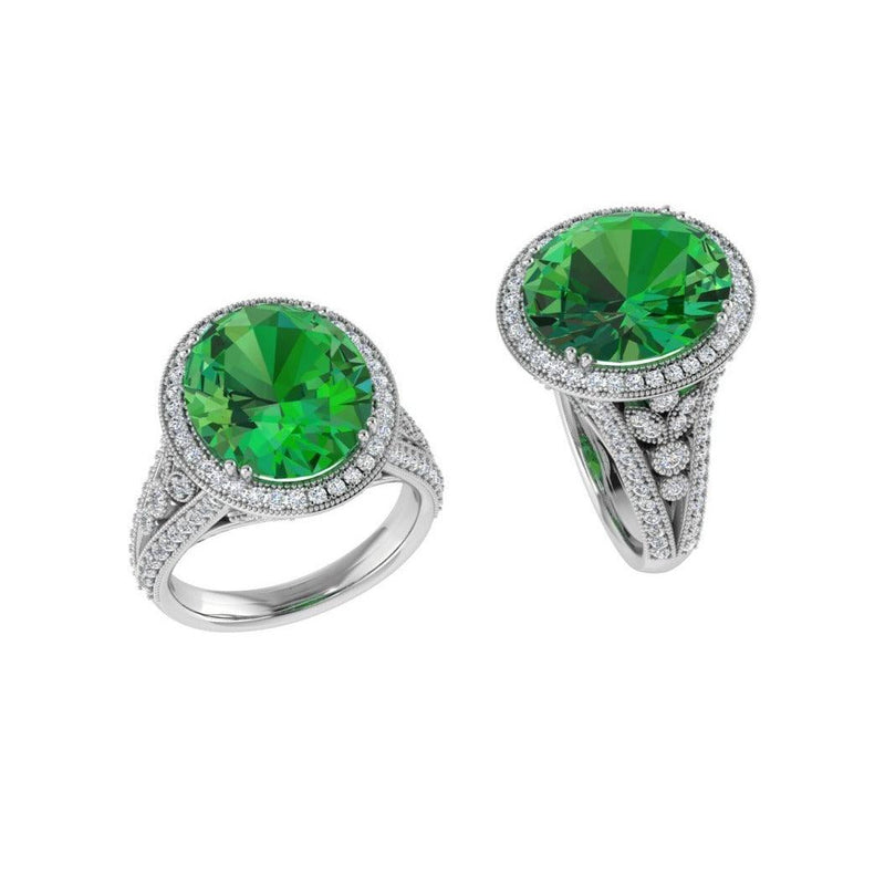 Diamond Vintage Halo Engagement Ring - Thenetjeweler