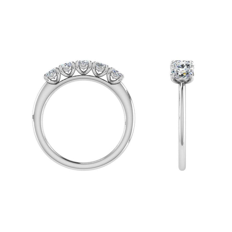 Five-Stone Oval-Cut Diamond Ring - Thenetjeweler
