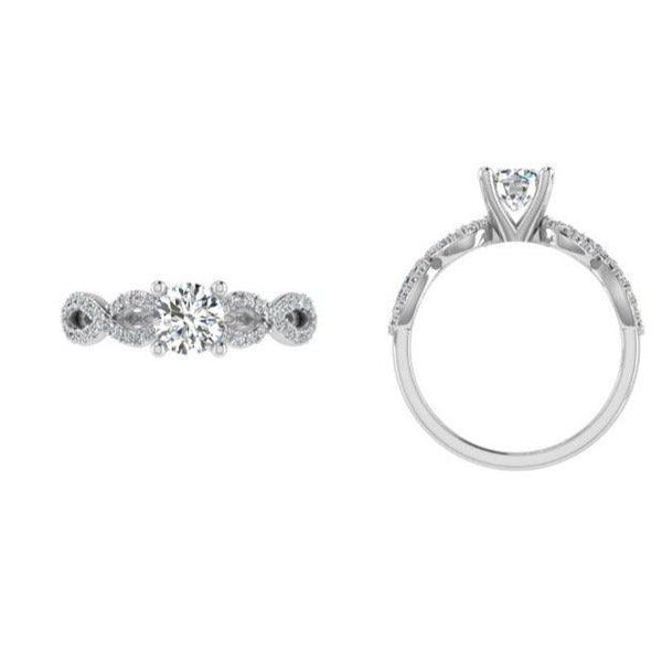 Round Diamond Infinity Engagement Ring - Thenetjeweler