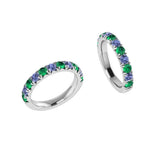 Half Eternity Alexandrite and Tanzanite Ring - Thenetjeweler